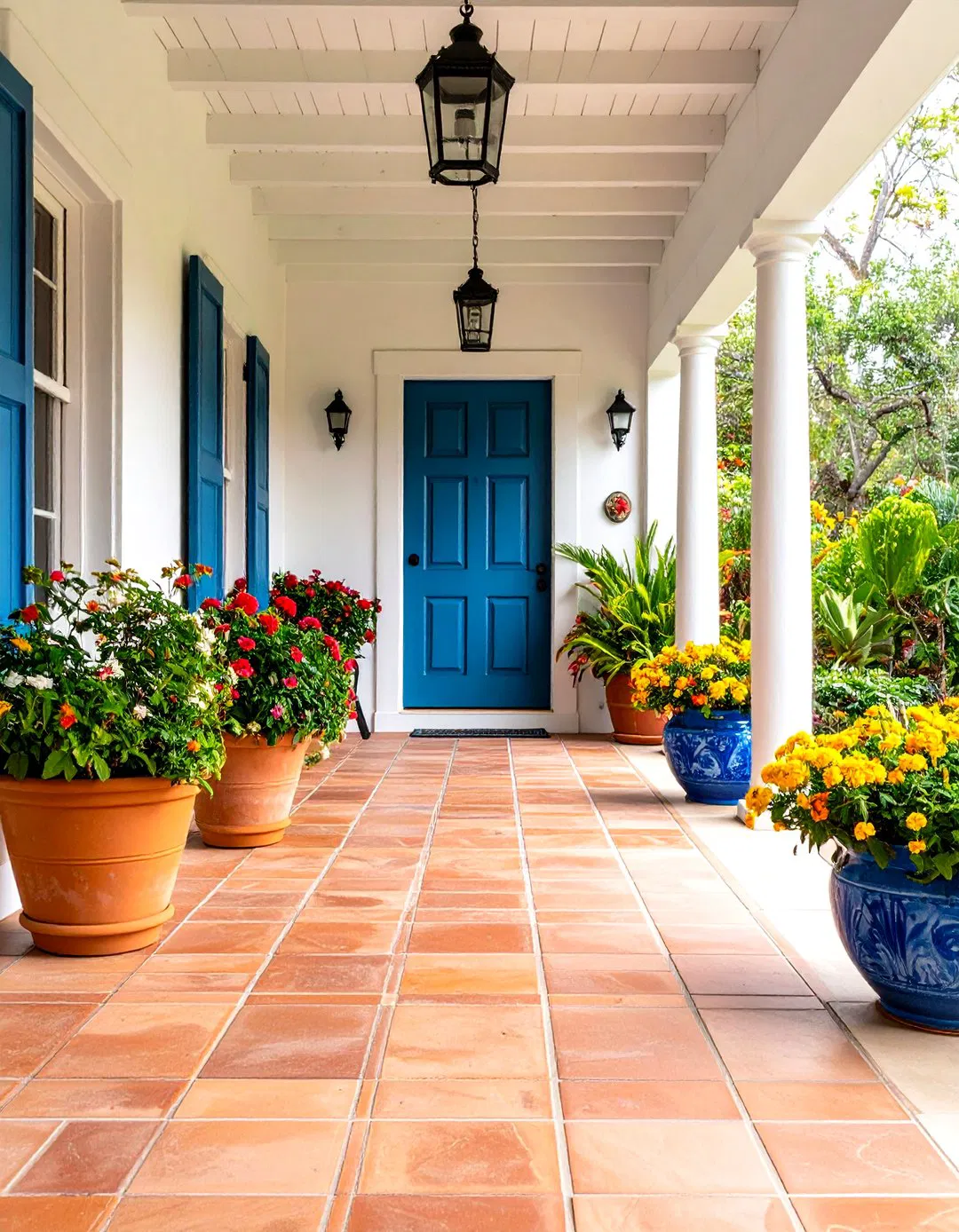 Saltillo Tile Flooring Porch