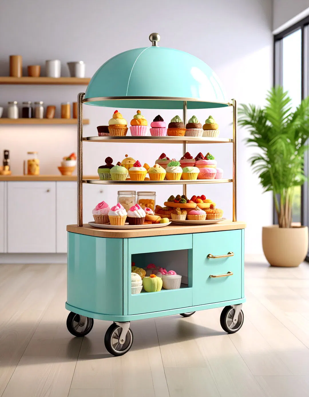 Rolling Snack Cart Station - Snack Storage Ideas