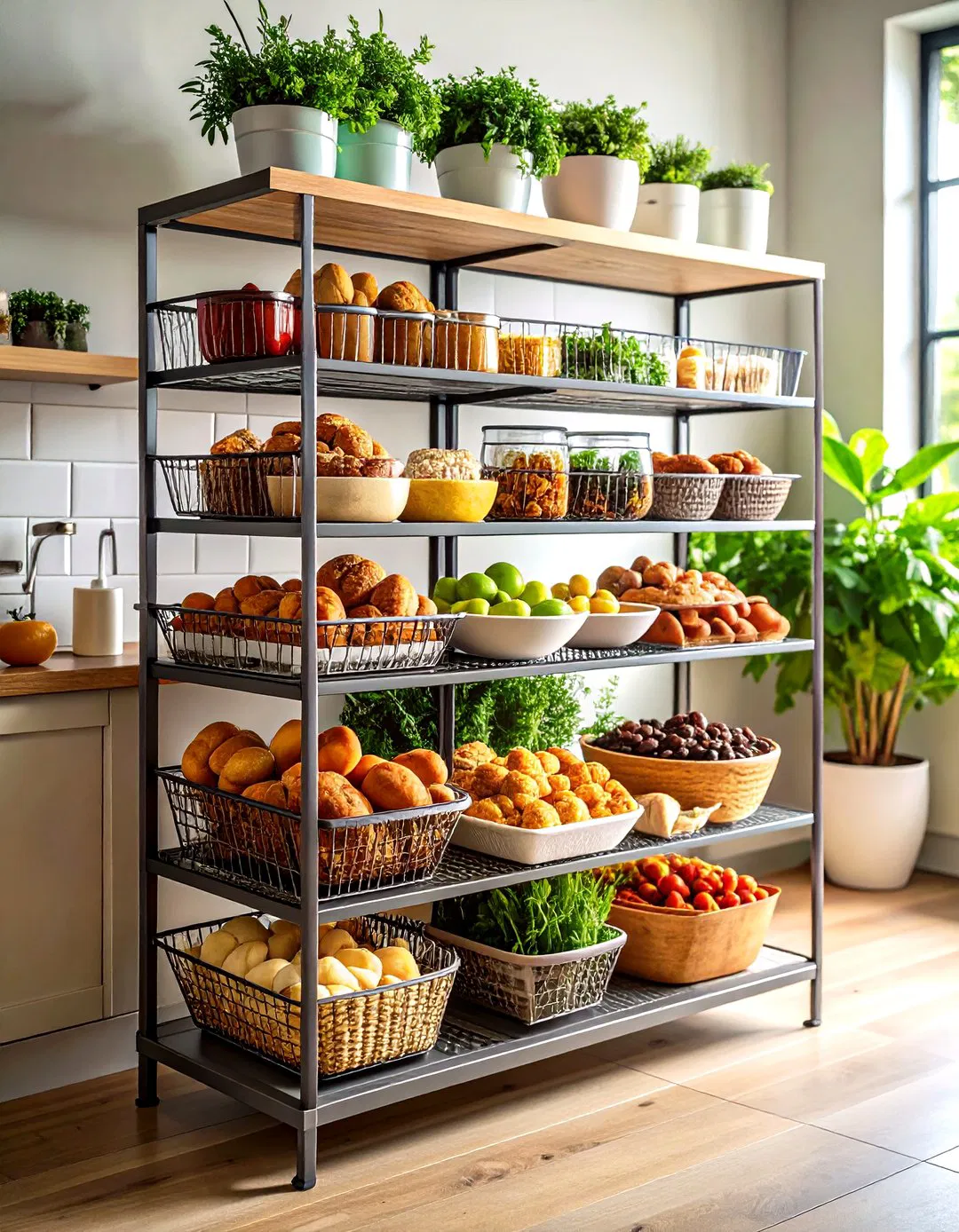 Tiered Wire Basket System - Snack Storage Ideas