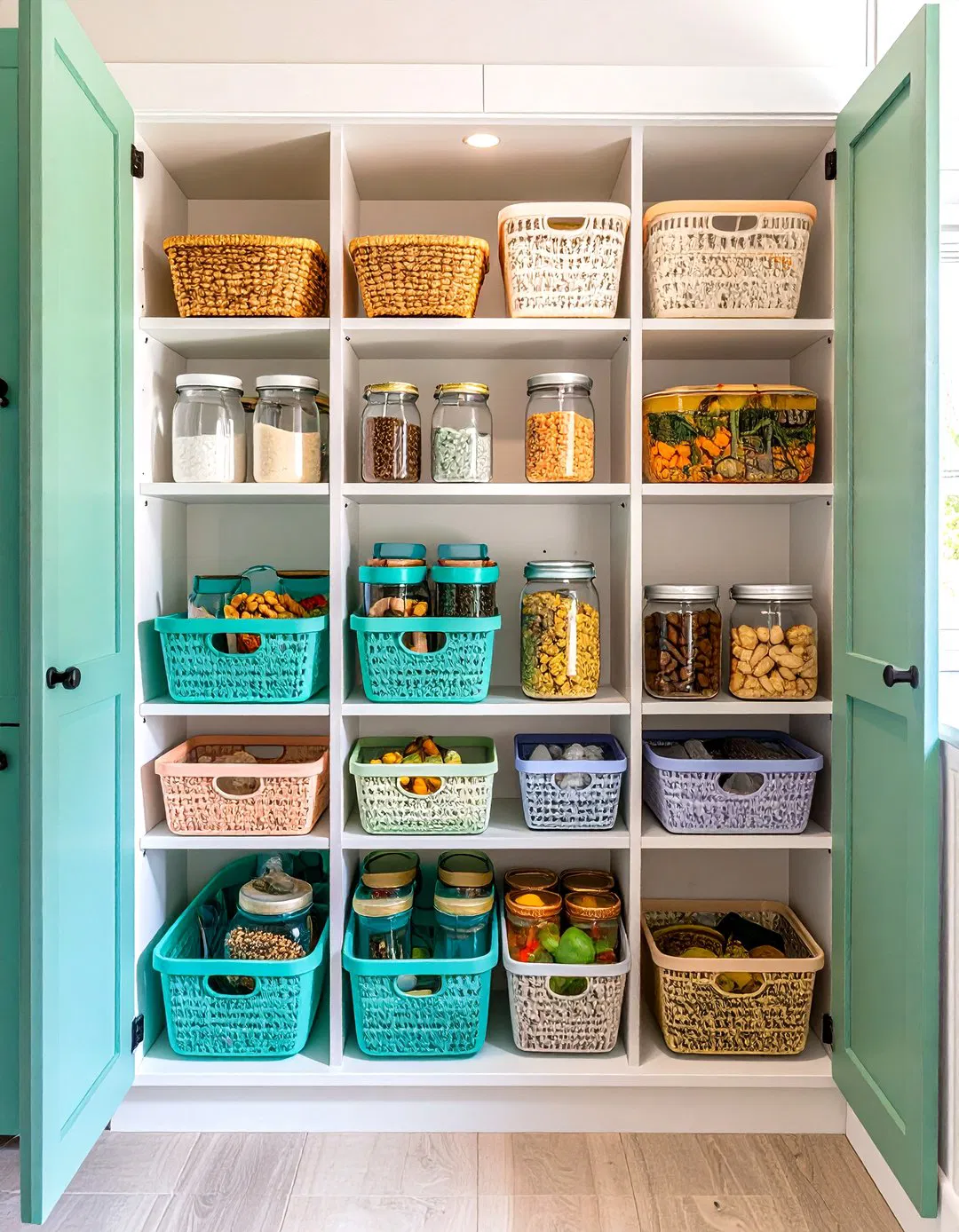 Pantry Door Grid System - Snack Storage Ideas