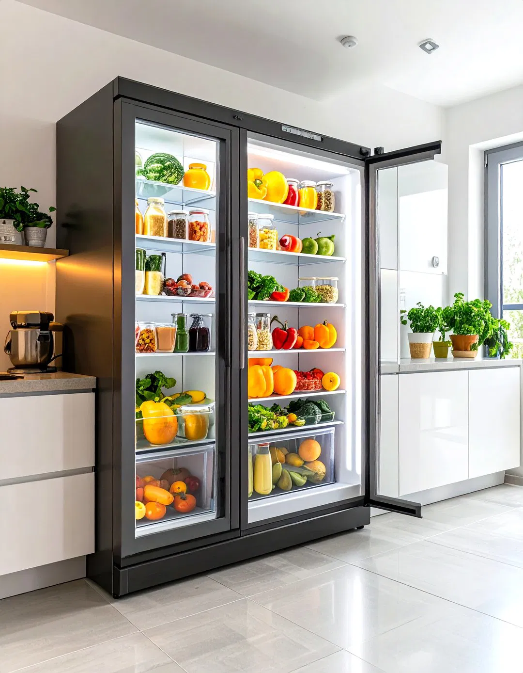 Temperature Controlled Snack Cabinet - Snack Storage Ideas