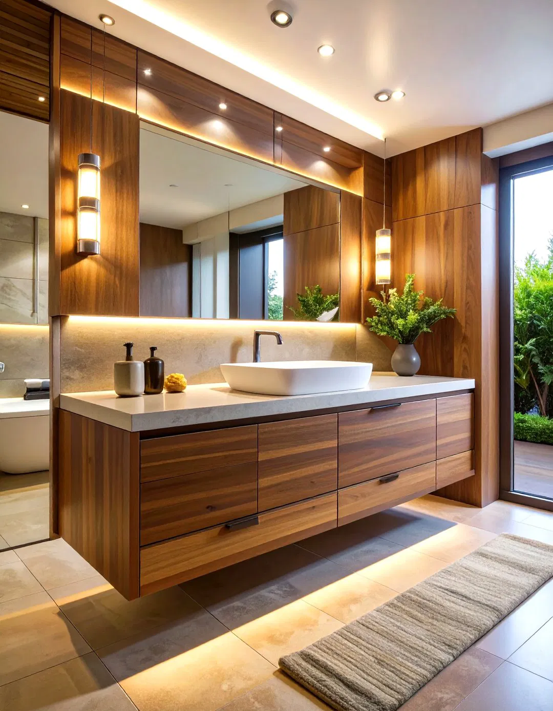 Floating Vanities With Integrated Storage