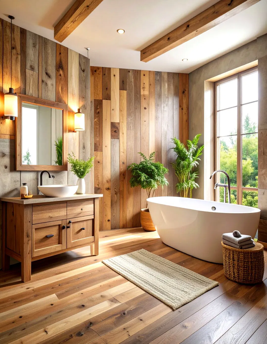 Reclaimed Wood Elements With Sustainable Beauty