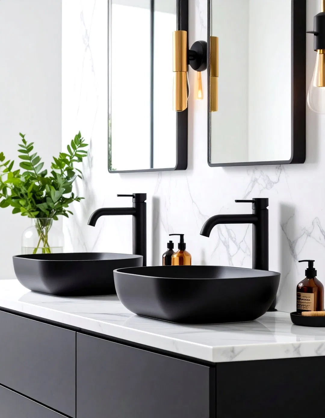 Matte Black Fixtures With Contemporary Sophistication