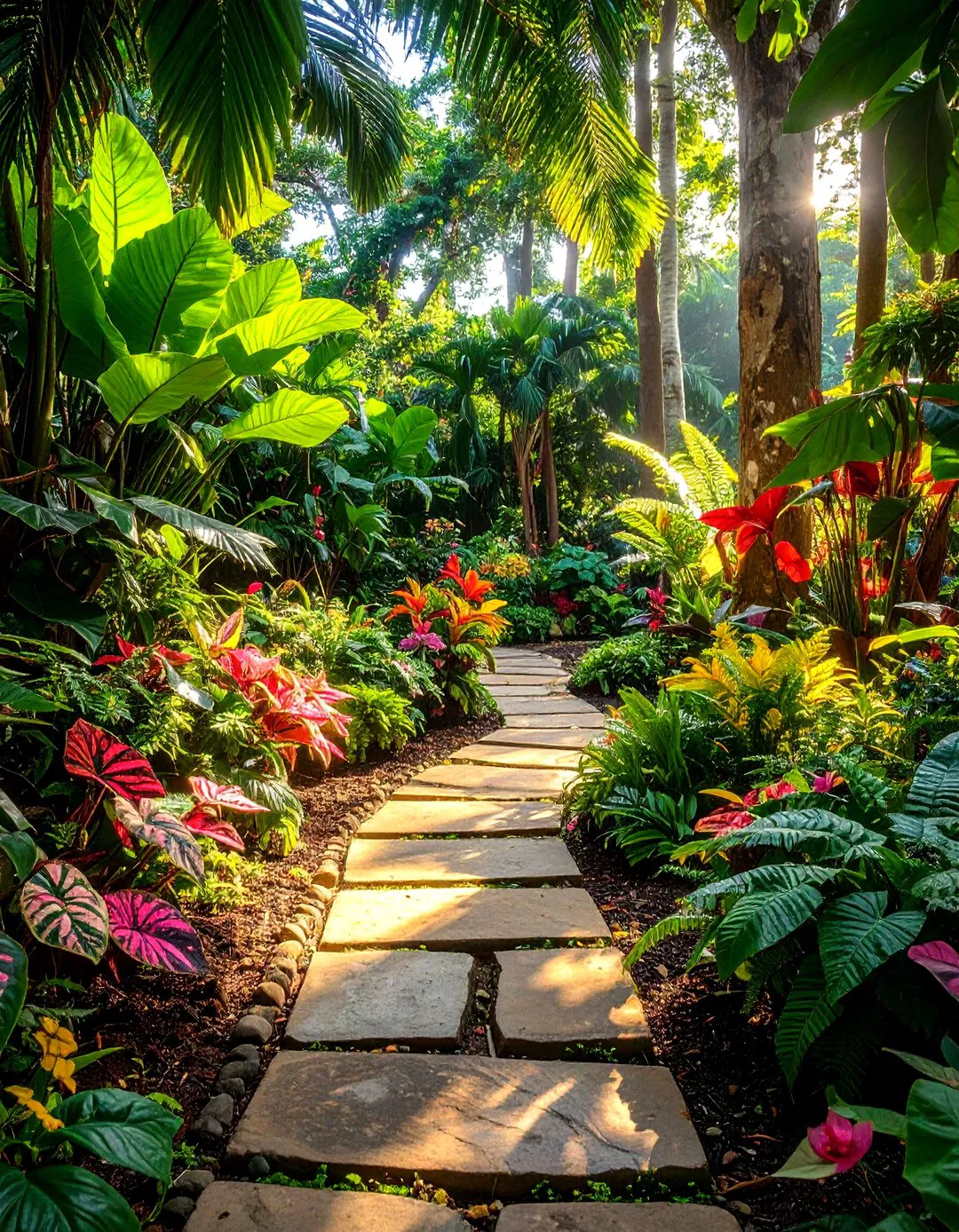 Shaded Tropical Understory Garden