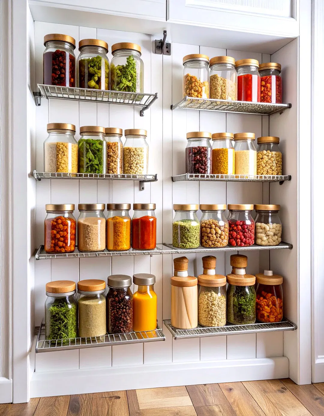 Door Mounted Spice Organization Station - 24 Small Pantry Ideas