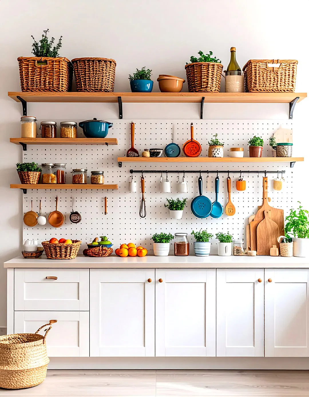 Pegboard Tool and Gadget Wall - 24 Small Pantry Ideas