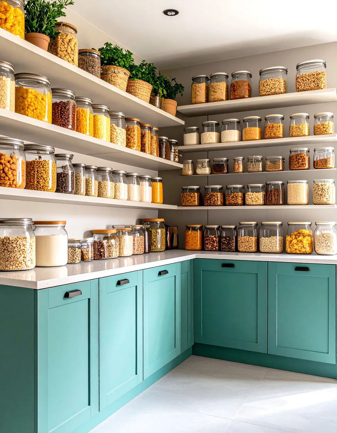 Multi Zone Category Organization System - 24 Small Pantry Ideas