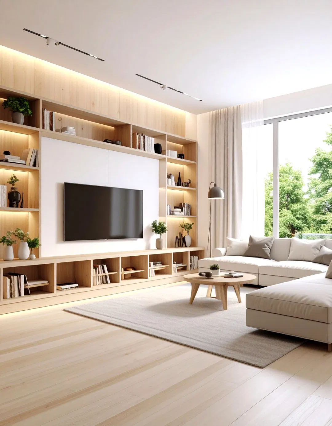 Scandinavian-Inspired Minimalist Media Corner