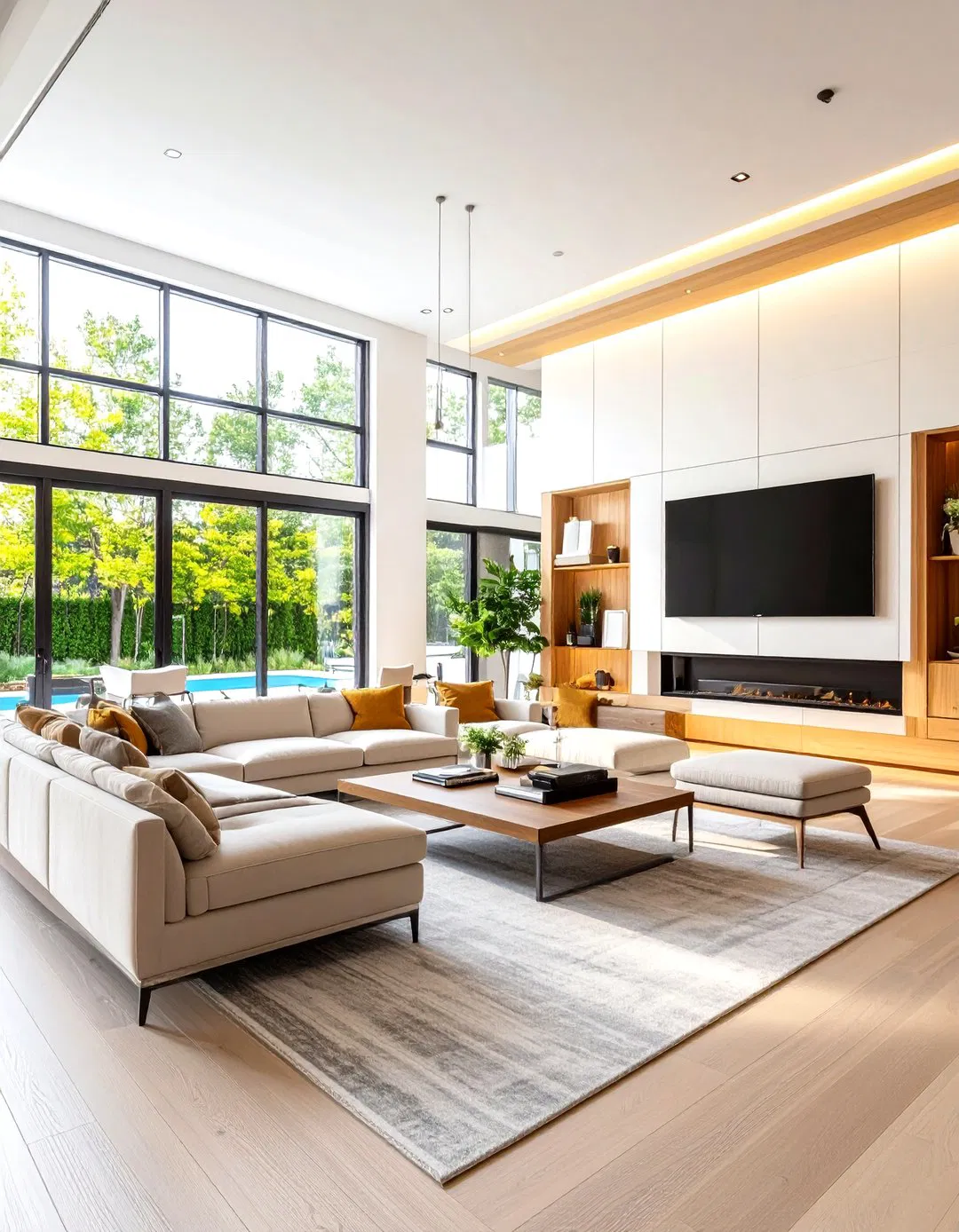 Open-Plan Contemporary Media Integration