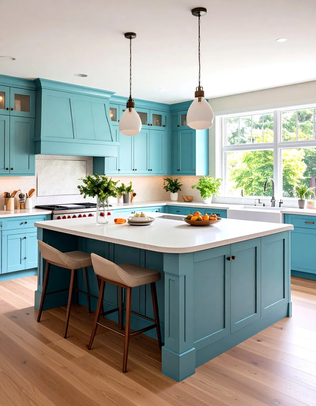 Corner Peninsula Islands Tailored for L-Shaped Kitchens