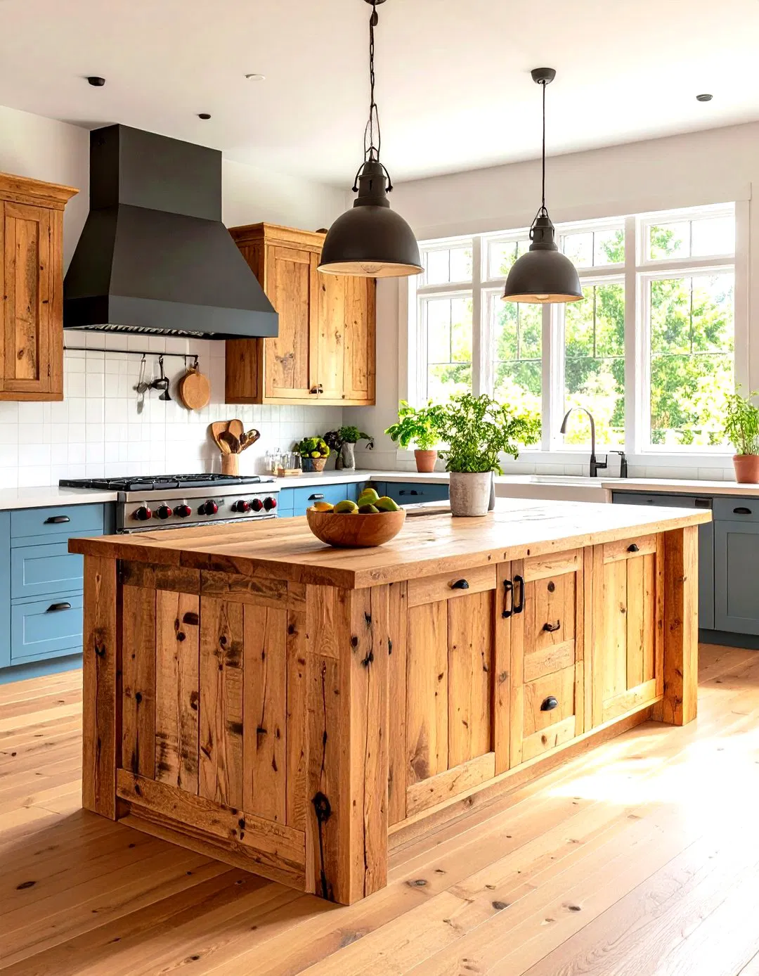 Sustainable Reclaimed Wood Islands with Unique Character