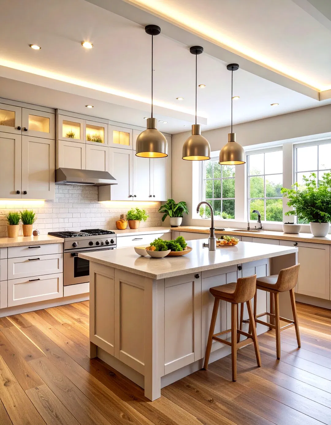 Recessed Downlights in Small Kitchen
