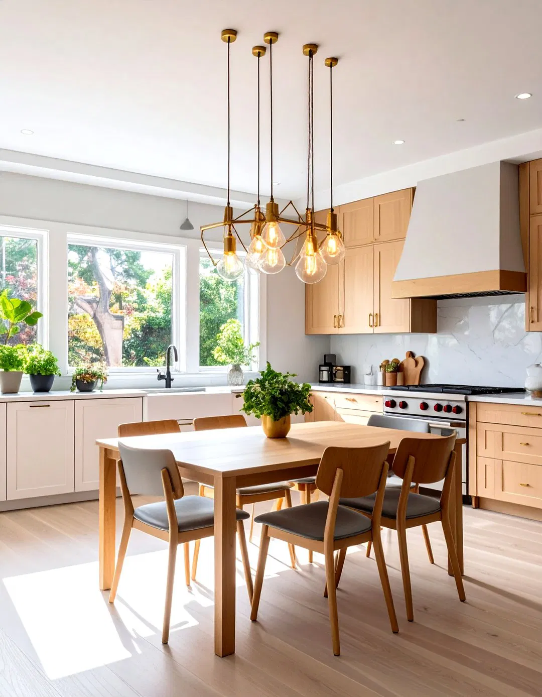 Smart Chandelier in Small Kitchen