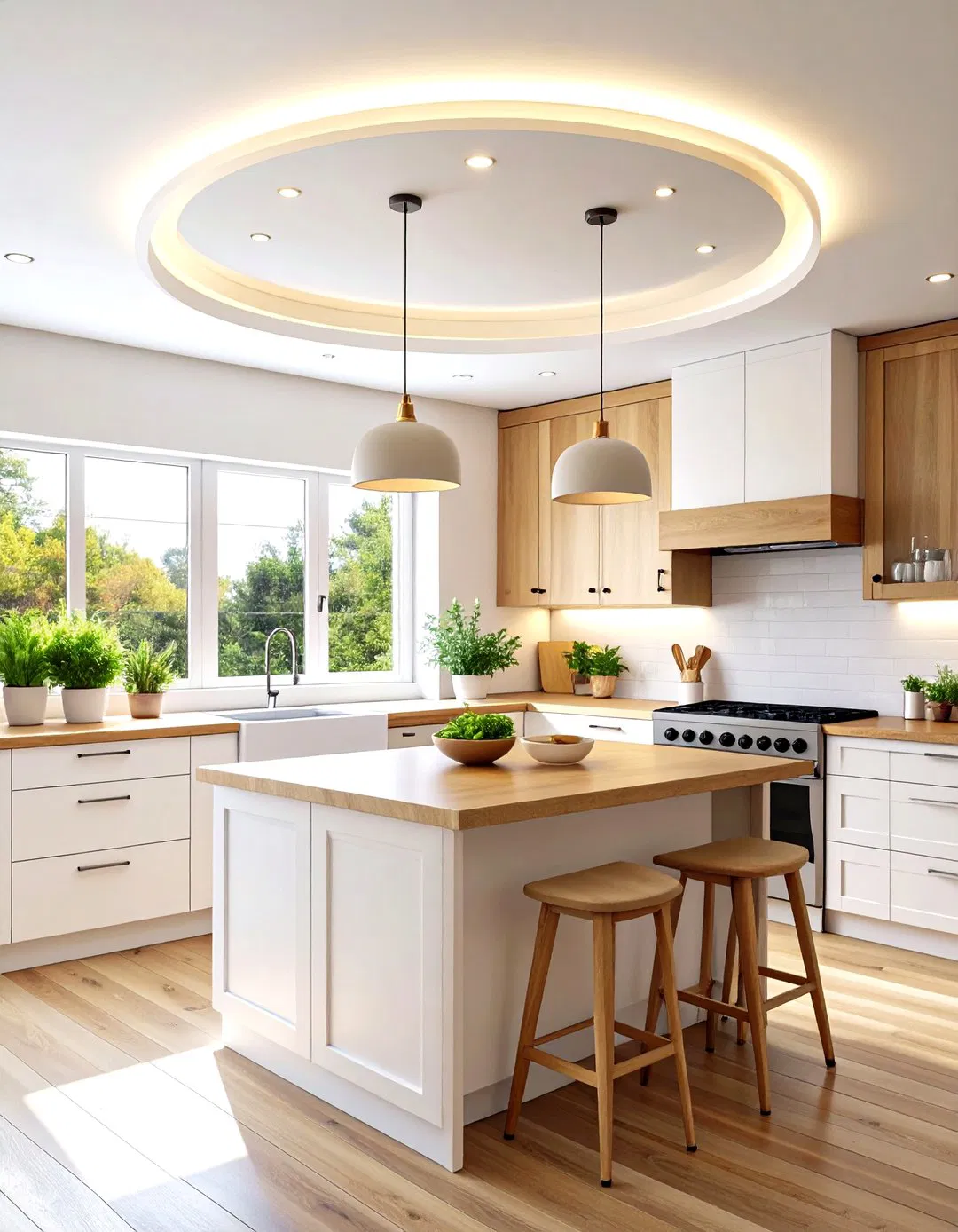 Flush Mount Ceiling Fixtures in Small Kitchen