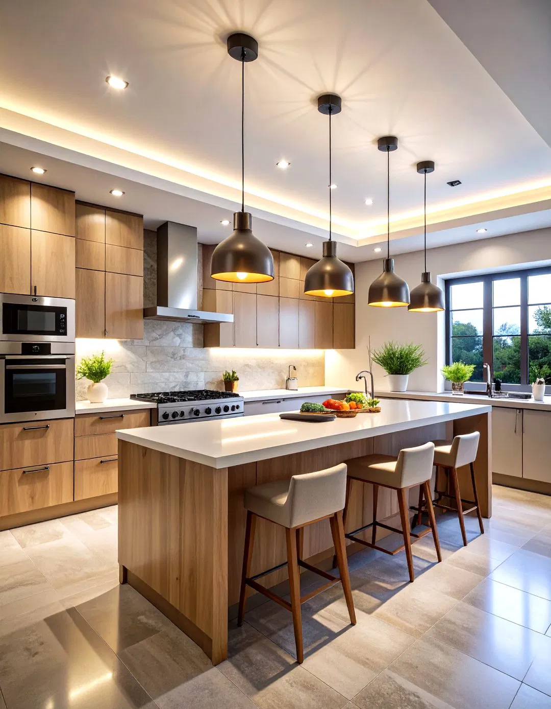 Adjustable Spotlight Systems in Kitchen