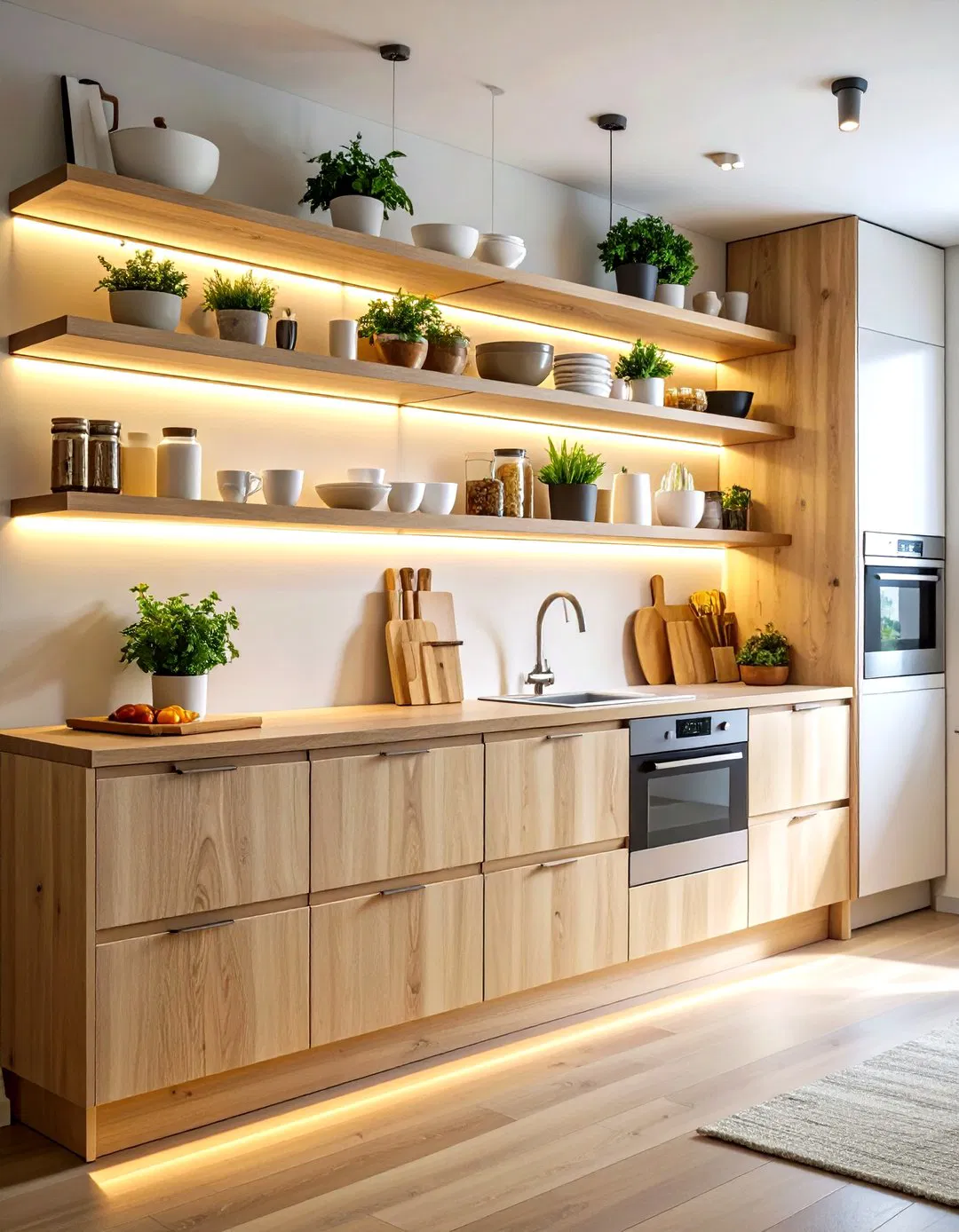 Floating Shelf Lighting Integration