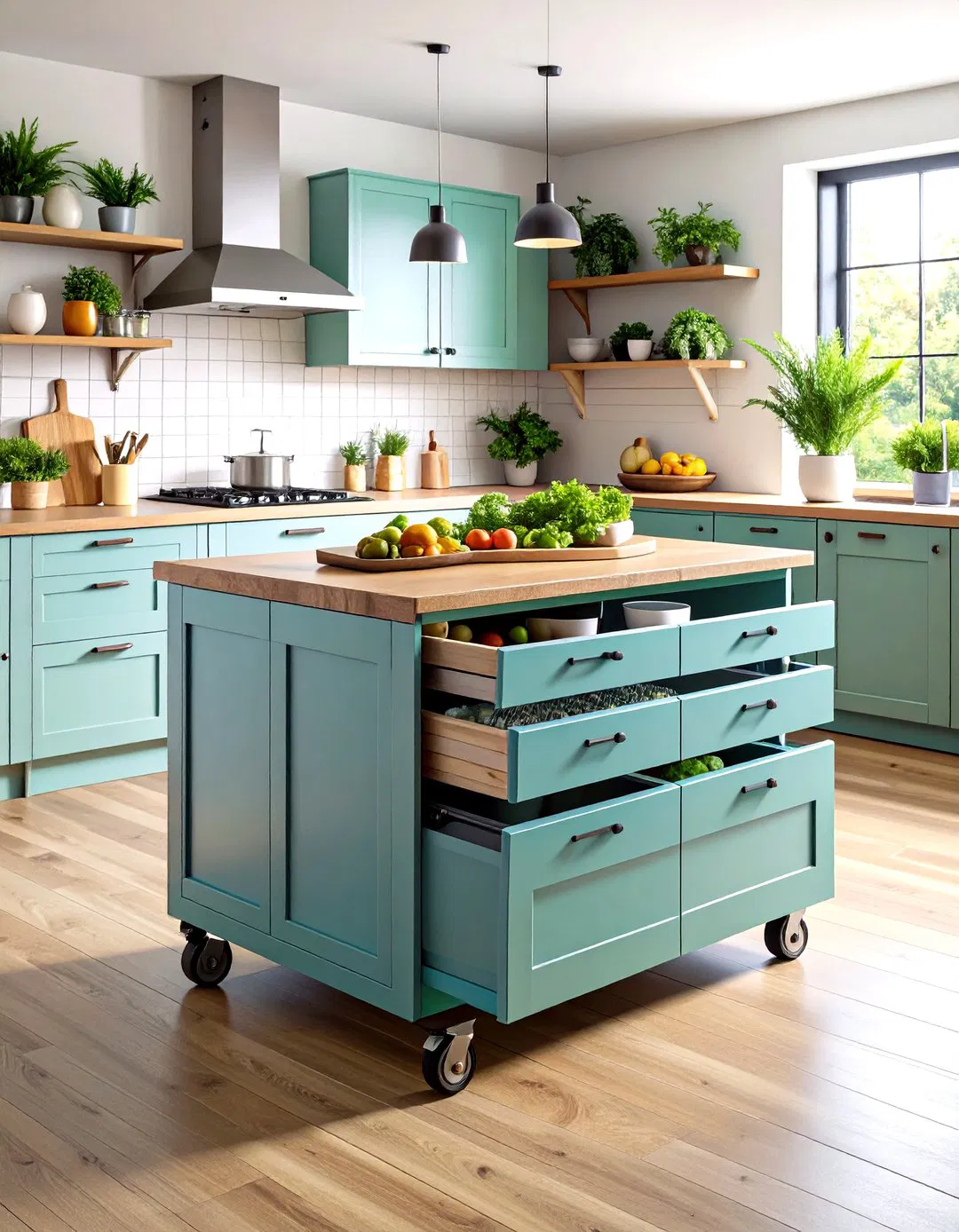 Rolling Kitchen Cart Tables - Small Kitchen Table Ideas