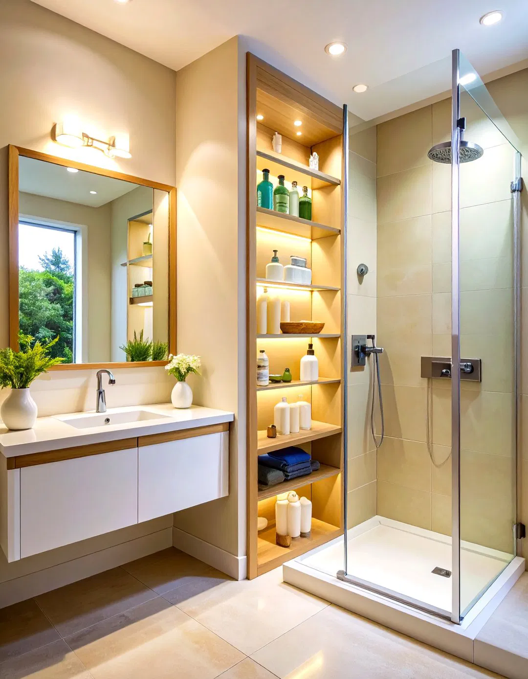 Double Height Vertical Storage Niche