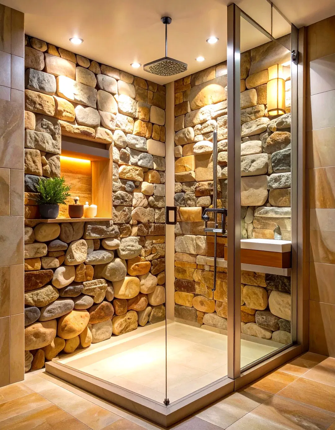 Natural Stone Textured Niche