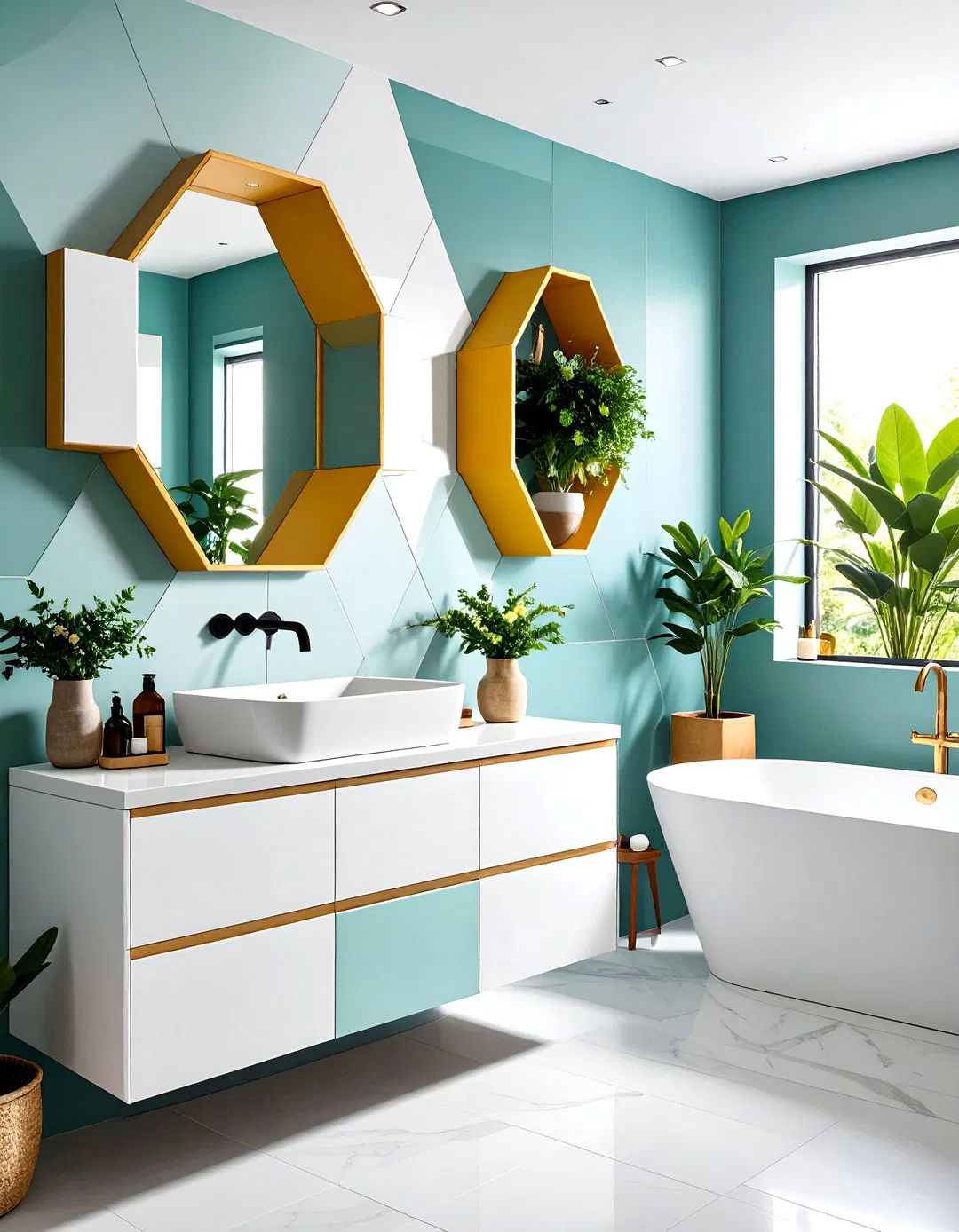 Hexagon Geometric Niche
