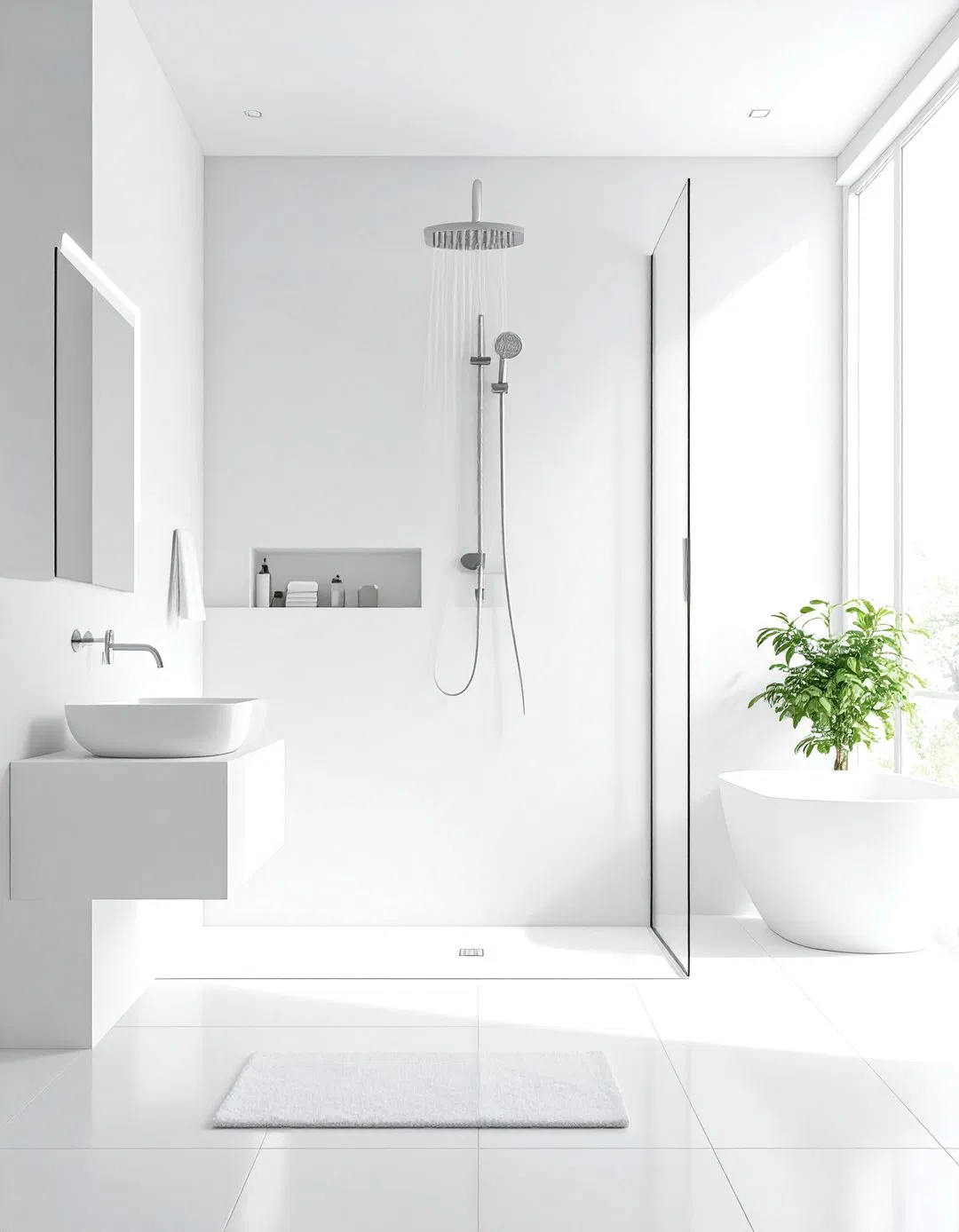 Zen Minimalist White Niche