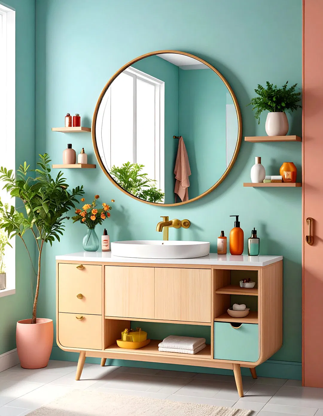 Behind-Mirror Hidden Storage