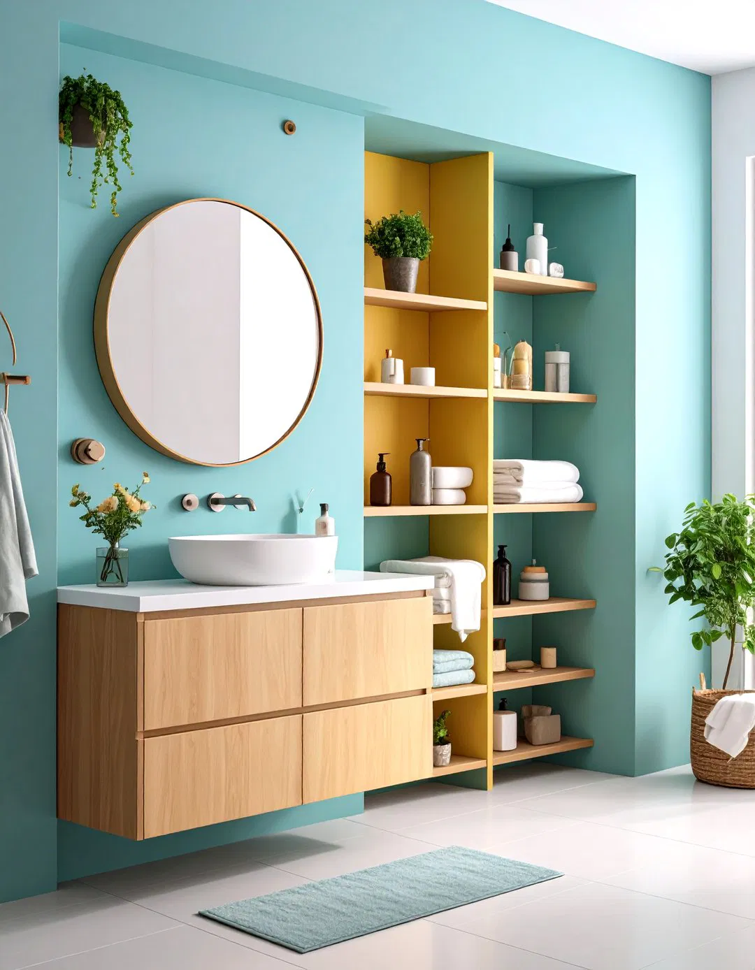 Built-in Recessed Shelving