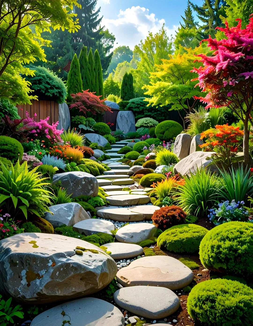 Stone and Rock Garden Features - Shade Garden Ideas