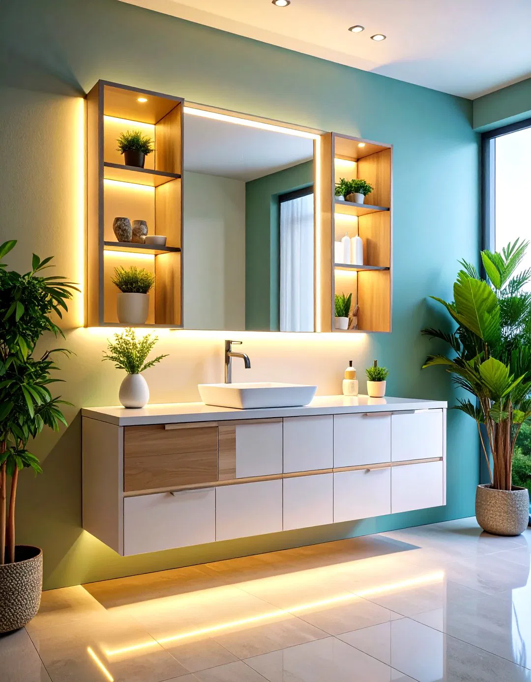Illuminated Medicine Cabinet with Integrated Lighting