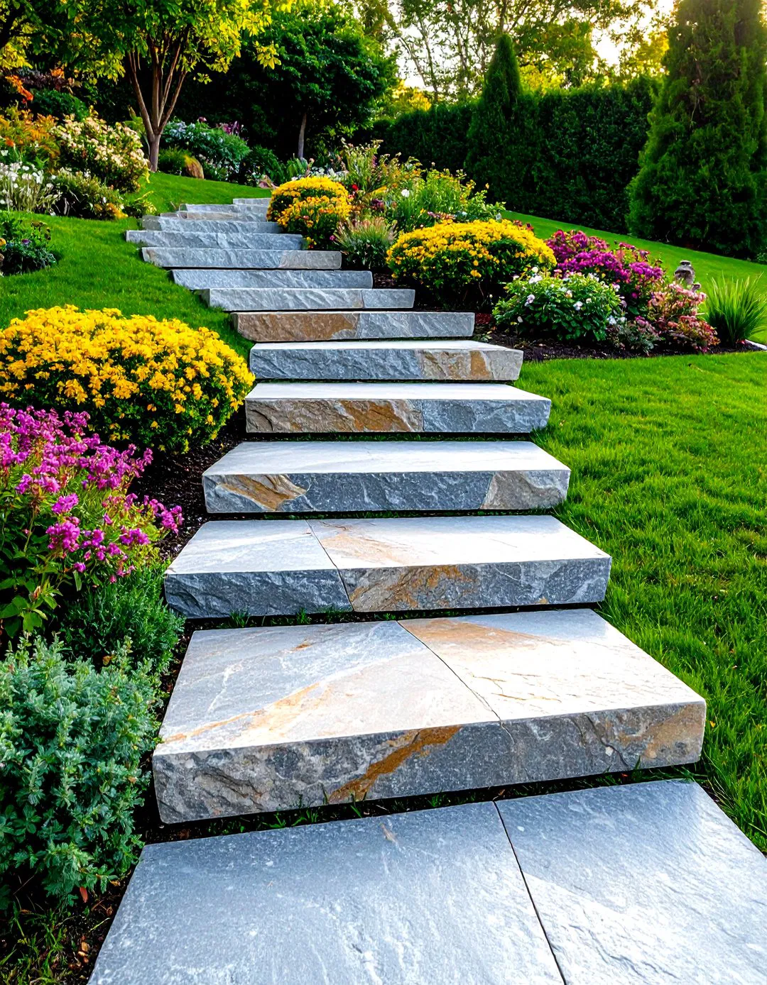 Granite Slab Minimalist Steps