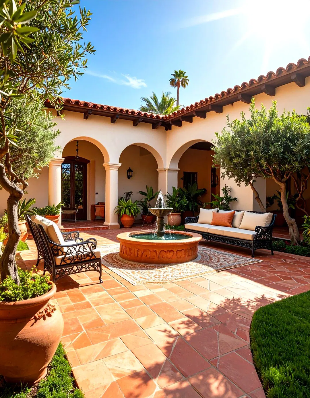 Mediterranean Terracotta Patio