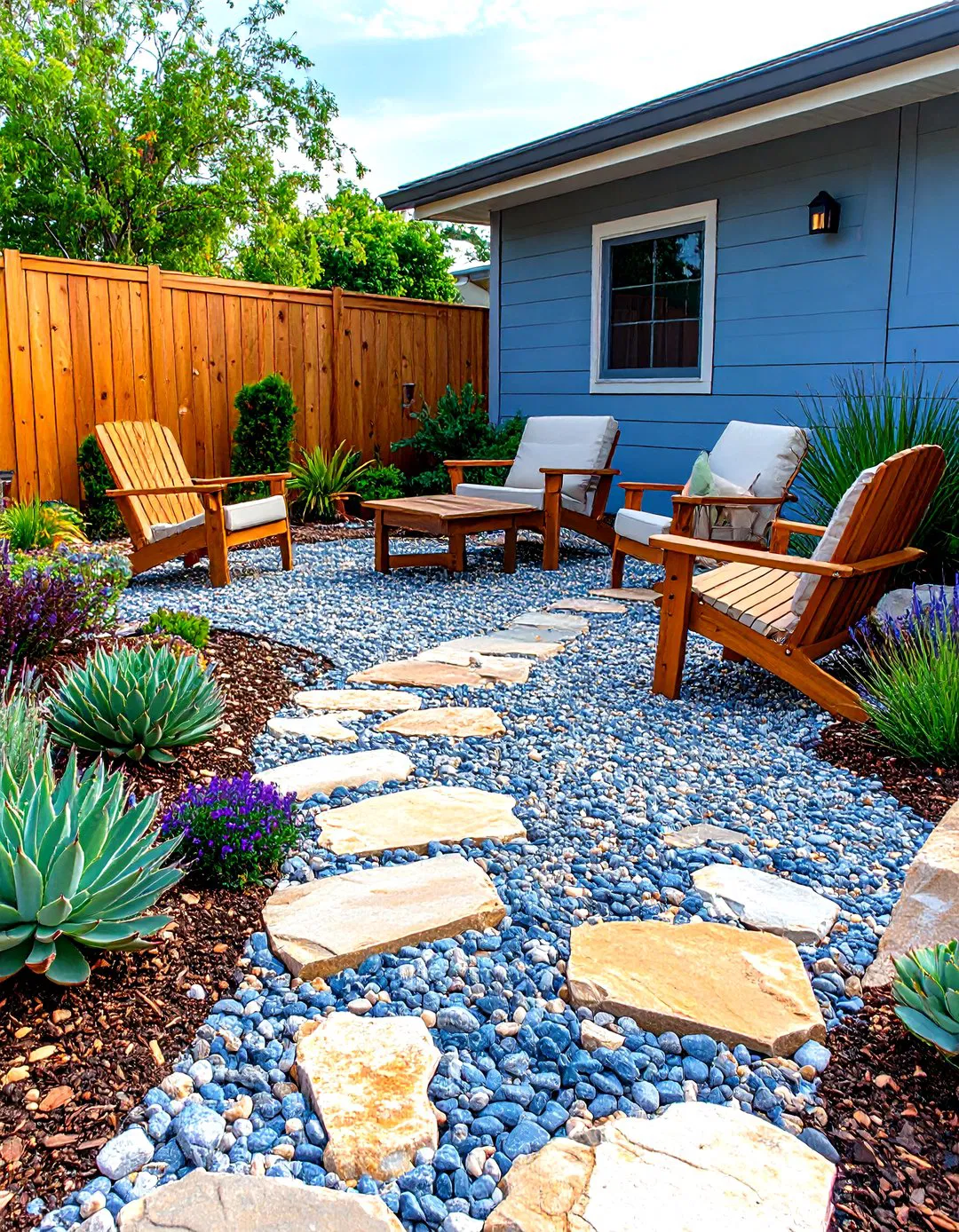 Gravel and Stone Patio