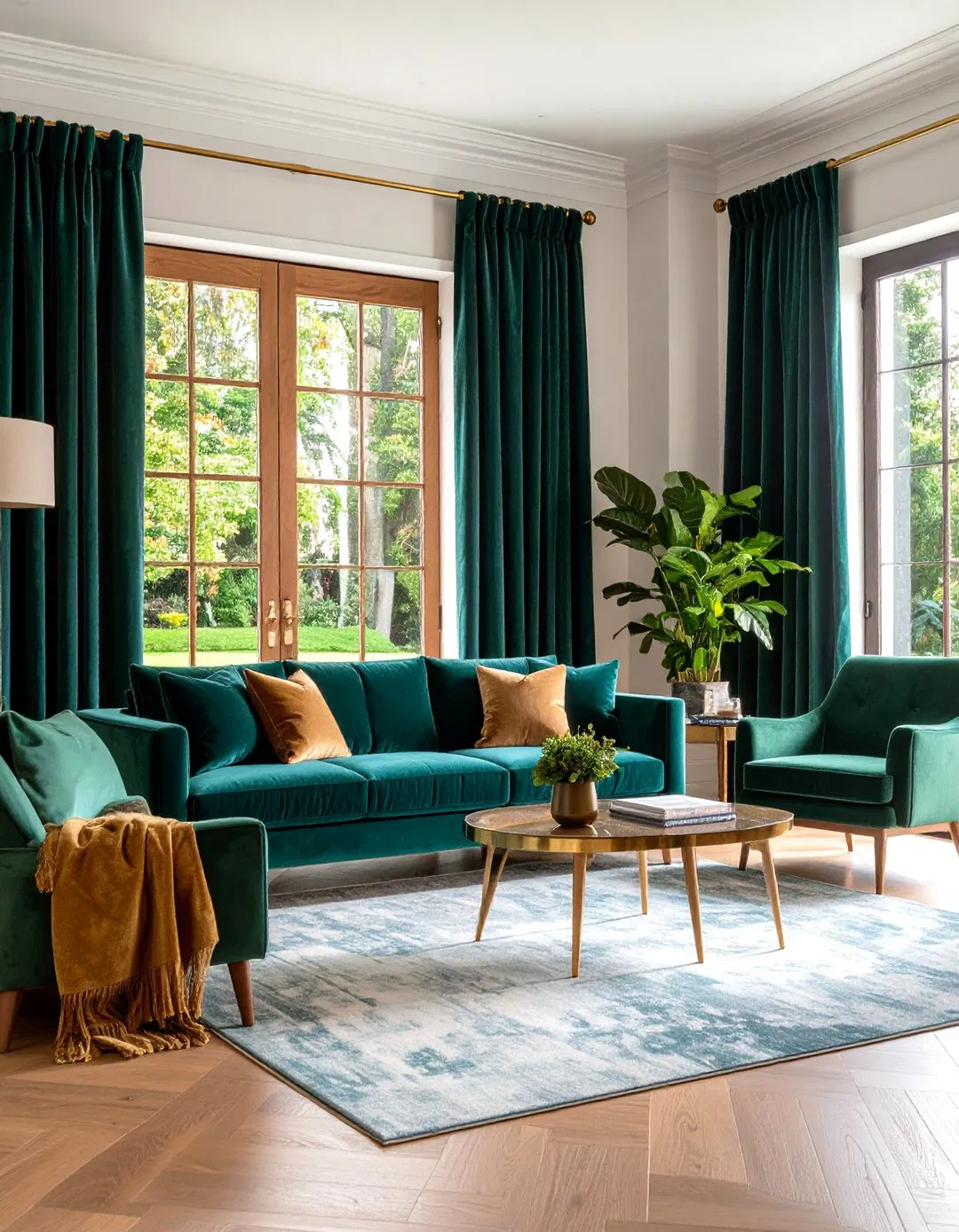 Velvet Patio Door Panels