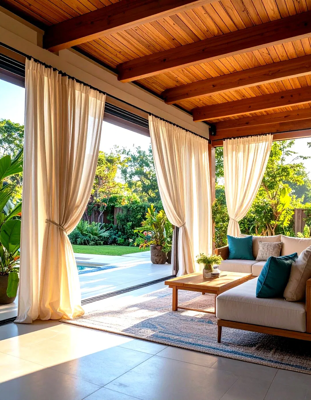 Outdoor Sliding Door Curtains