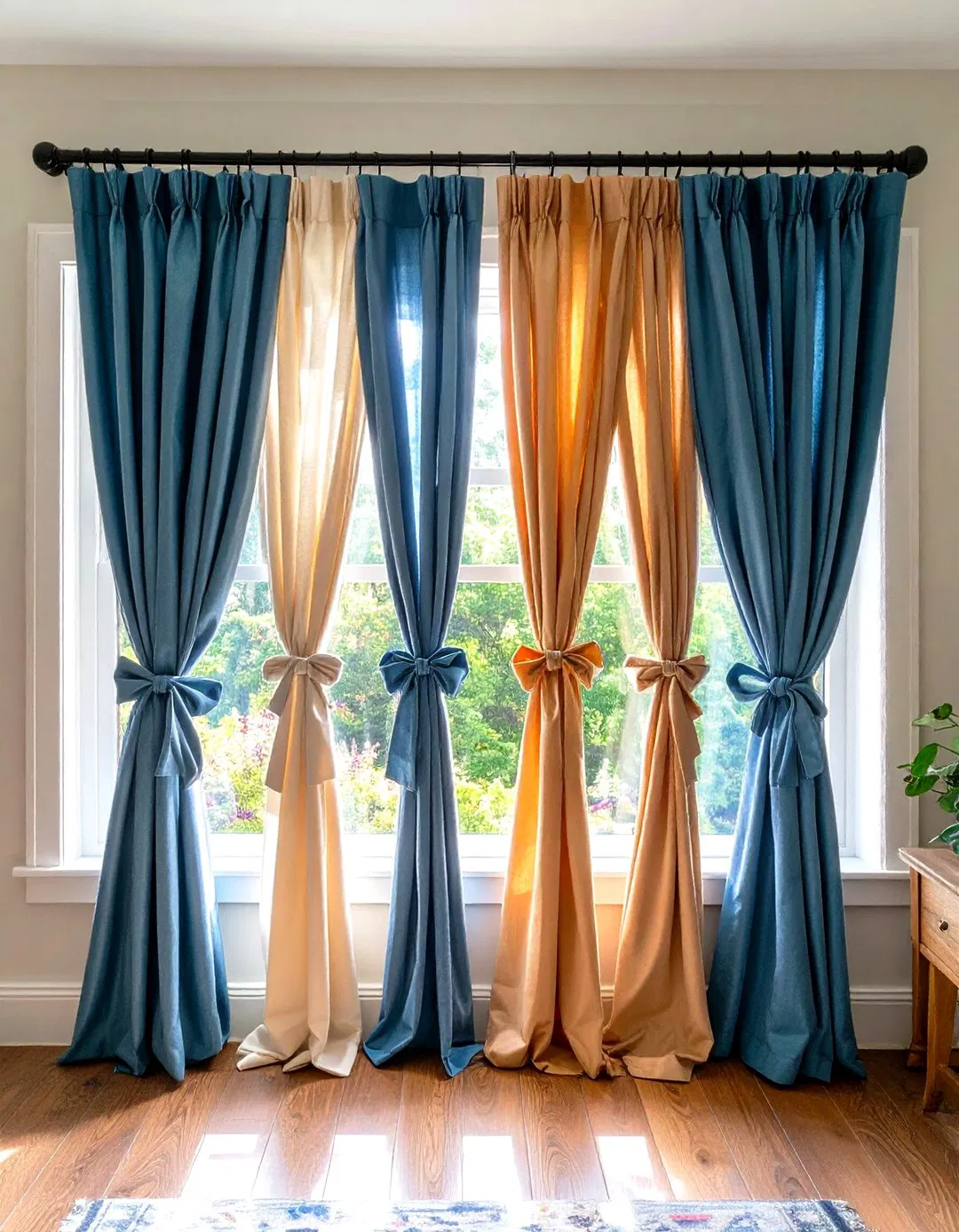 Tie Top Sliding Curtains