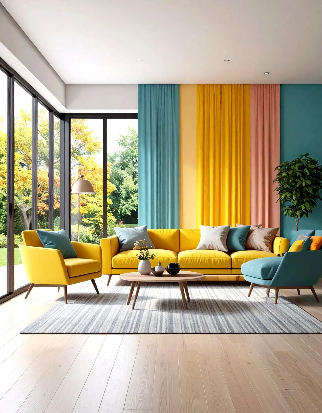 Color Coordinated Sliding Panels