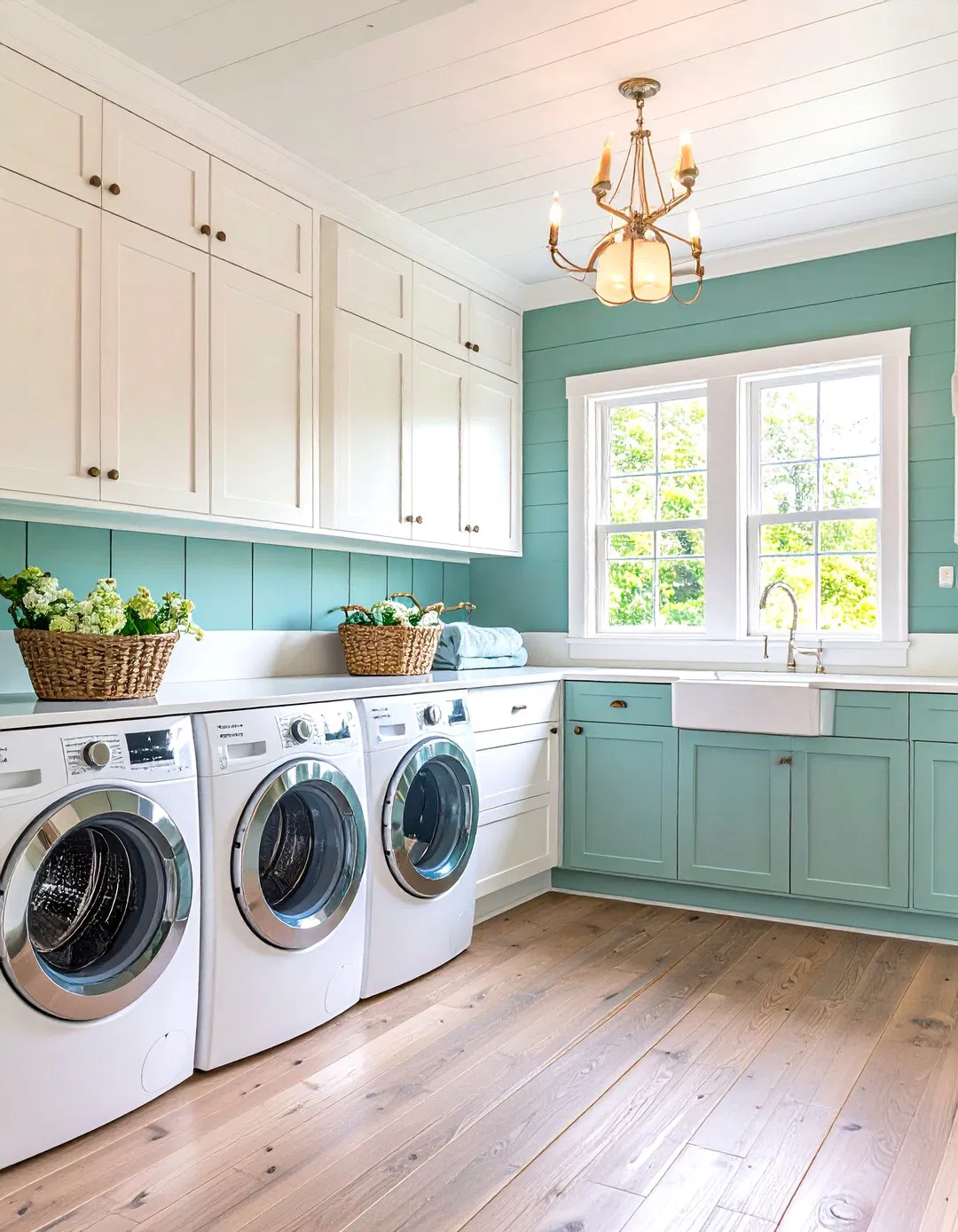 Two-Tone Shiplap Wainscoting Design