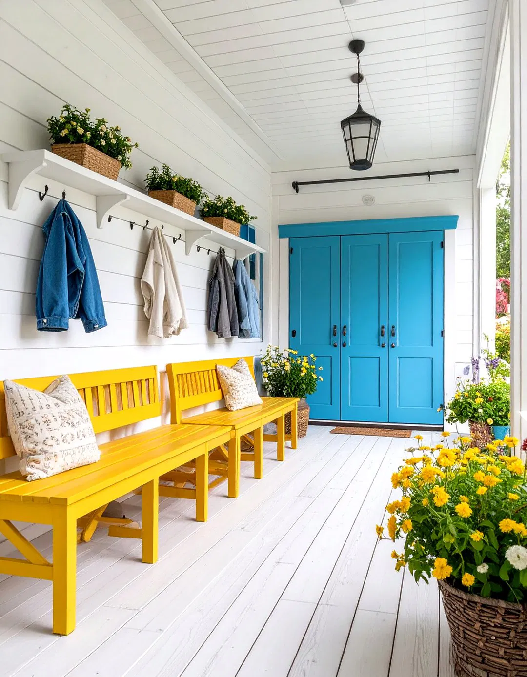 Shiplap Mudroom Combination Design
