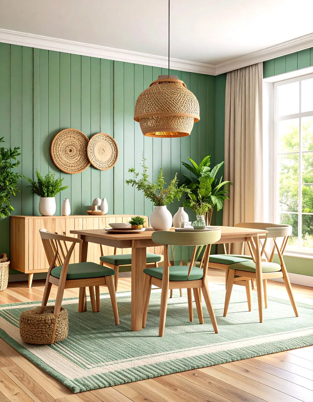 Sage Green Shiplap Accent Wall