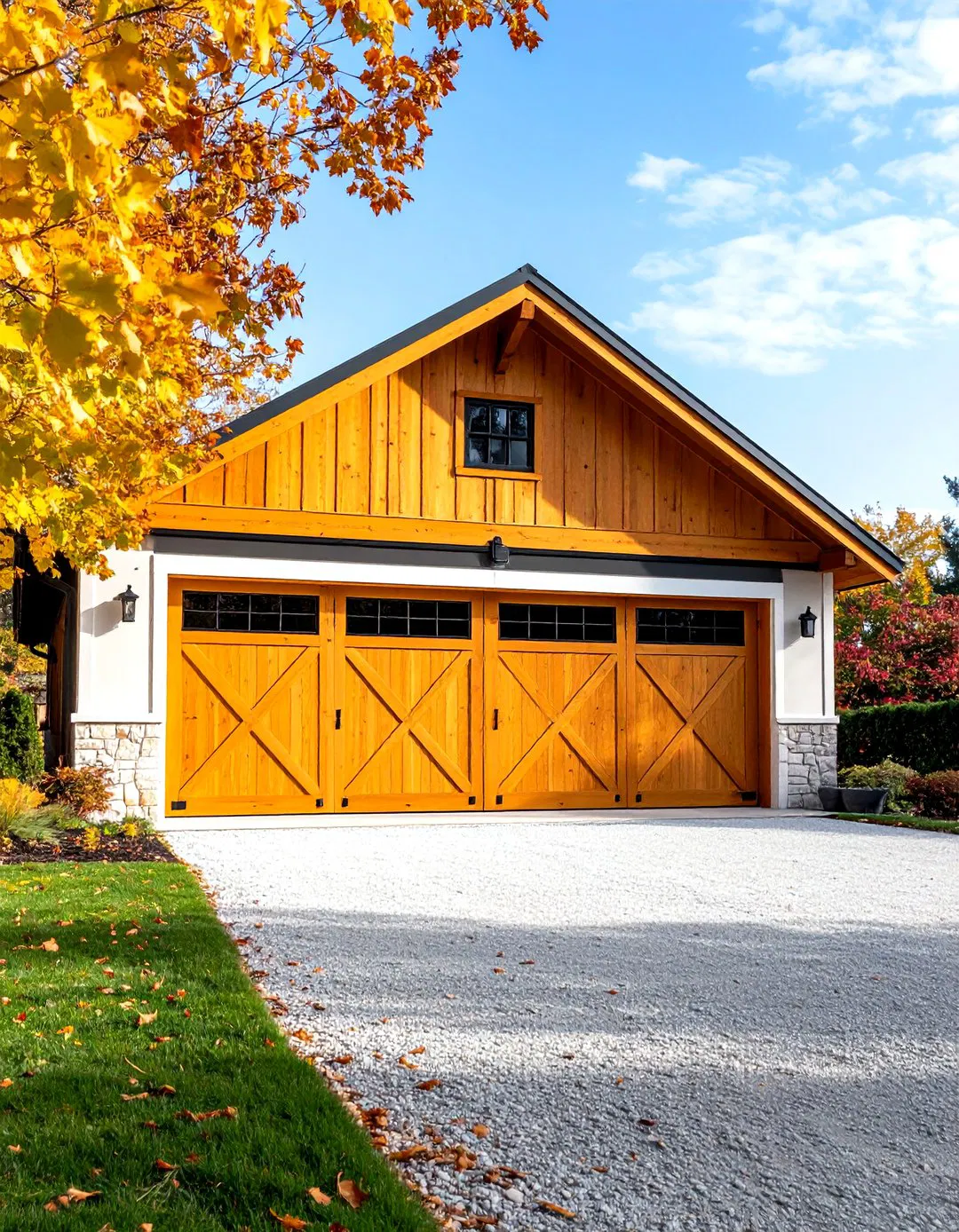 Sliding Barn Door Garage - Rustic Garage Ideas