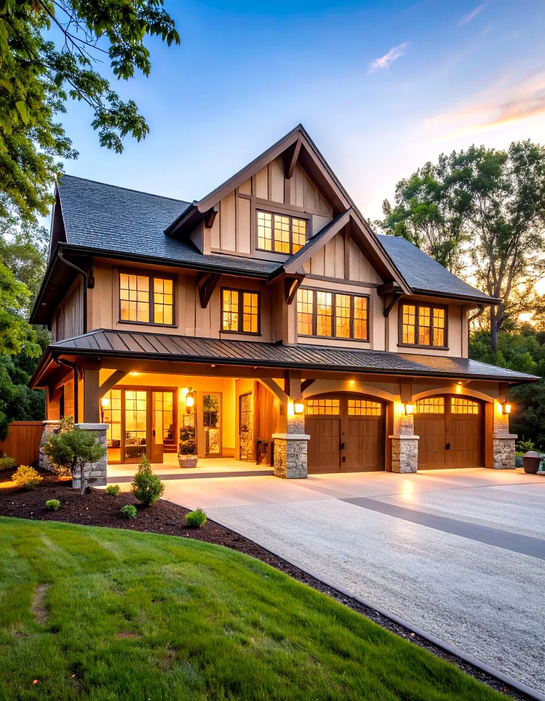 Carriage House Style Garage - Rustic Garage Ideas