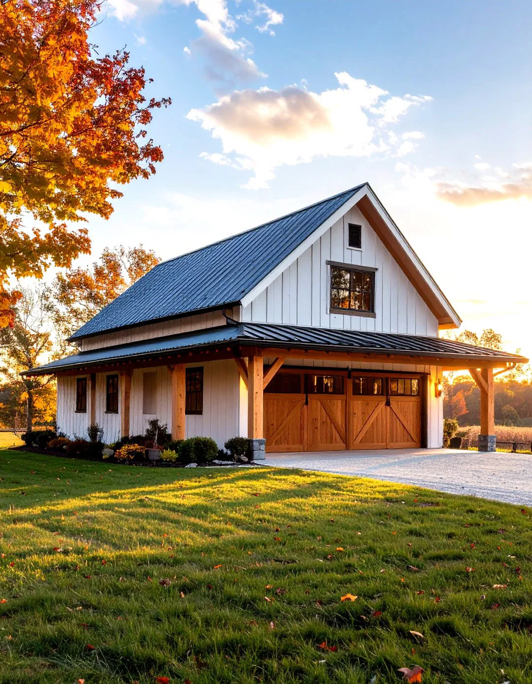 Lean To Addition Garage - Rustic Garage Ideas
