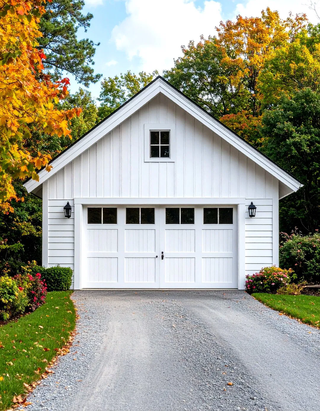 White Washed Wood Garage - Rustic Garage Ideas
