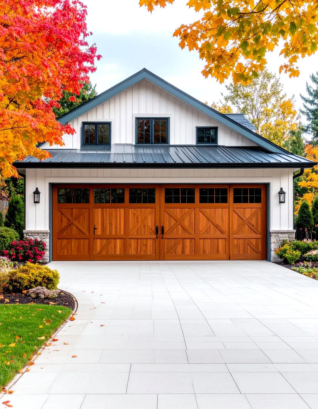 Traditional Carriage Door Design - Rustic Garage Ideas