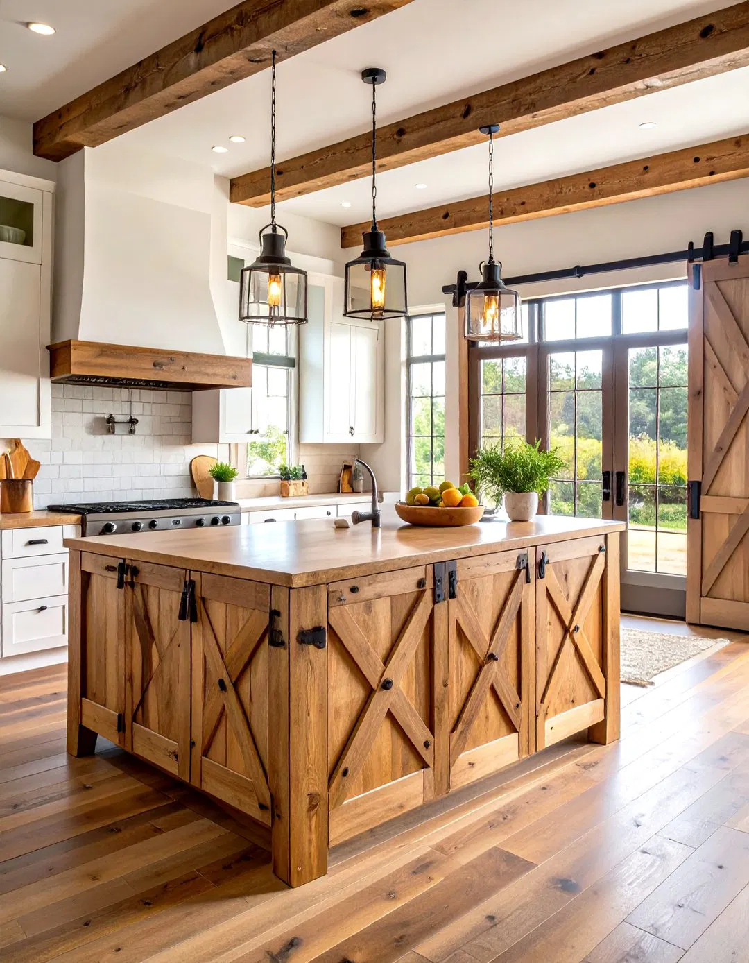Sliding Barn Door Kitchen Island