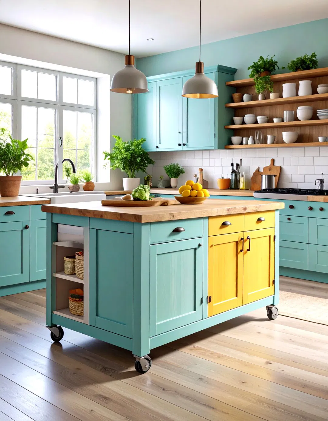 Mobile Rolling Kitchen Island