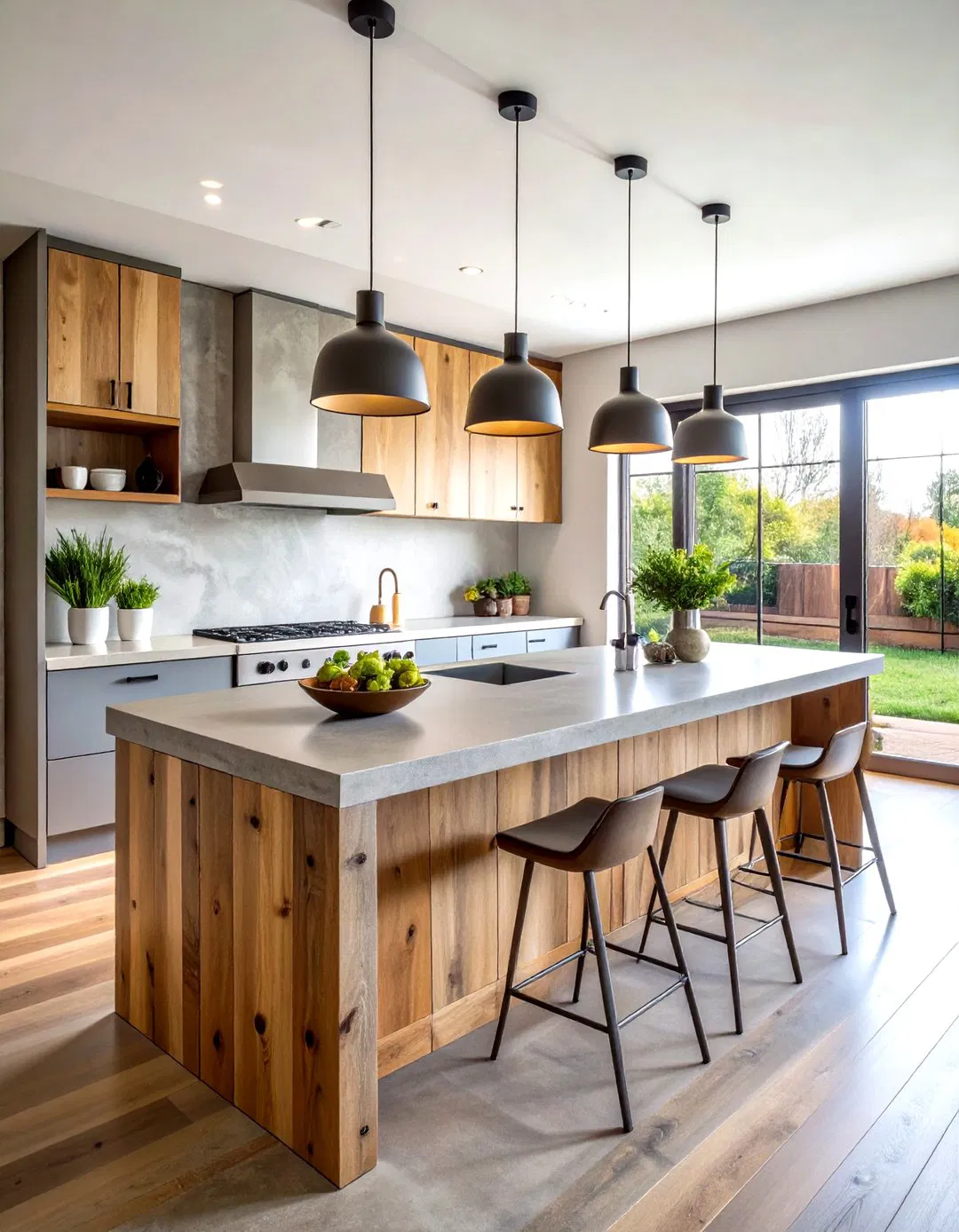 Concrete Top Kitchen Island