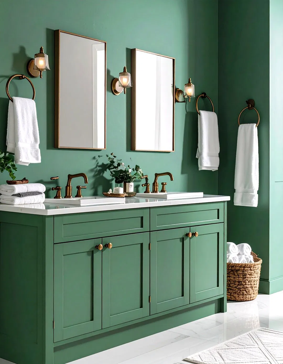Sage Green Hardware and Fixtures - 24 Sage Green Bathroom Ideas