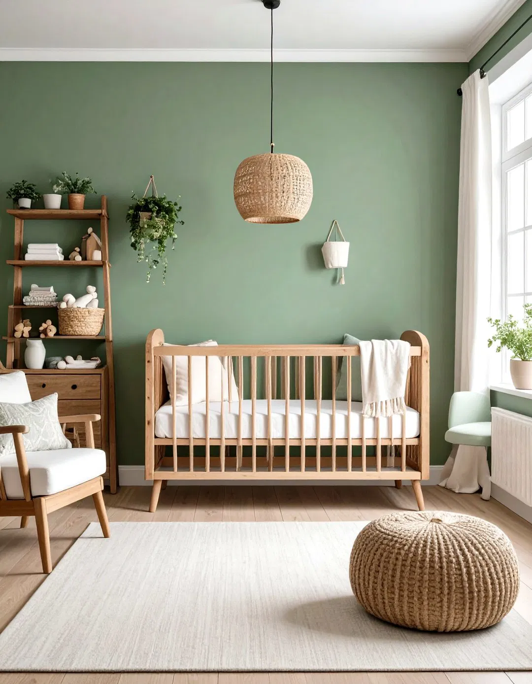 Rustic Farmhouse Nursery - Sage Green Nursery Ideas